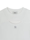MLB Women's Cut Out Detail Slim Semi Crop T-Shirts