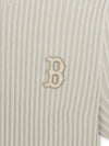 MLB Women's Basic Street Ribbed Short Sleeve Knit Pullover
