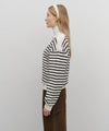 Marithé François Girbaud Women's Boat Neck Oversized Sweatshirt Navy