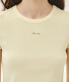Marithé François Girbaud W RIB POINT TEE butter