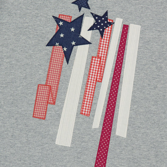 Mahagrid Flag Applique Ringer Tee