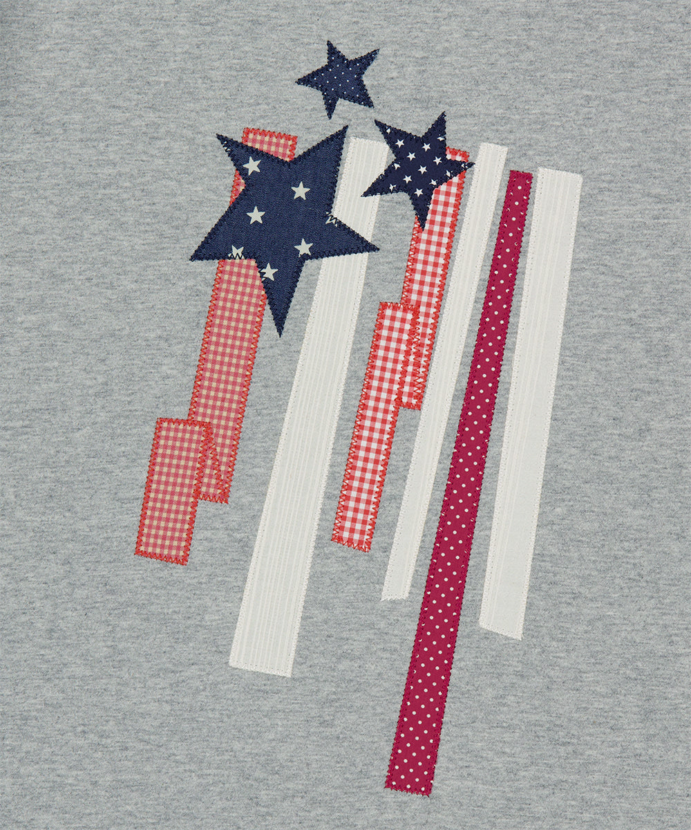 Mahagrid Flag Applique Ringer Tee
