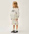 Marithé François Girbaud Kids Classic Logo Midi Sweat Skirt in Oatmeal