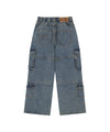 Mahagrid Wide Cargo Denim Pant