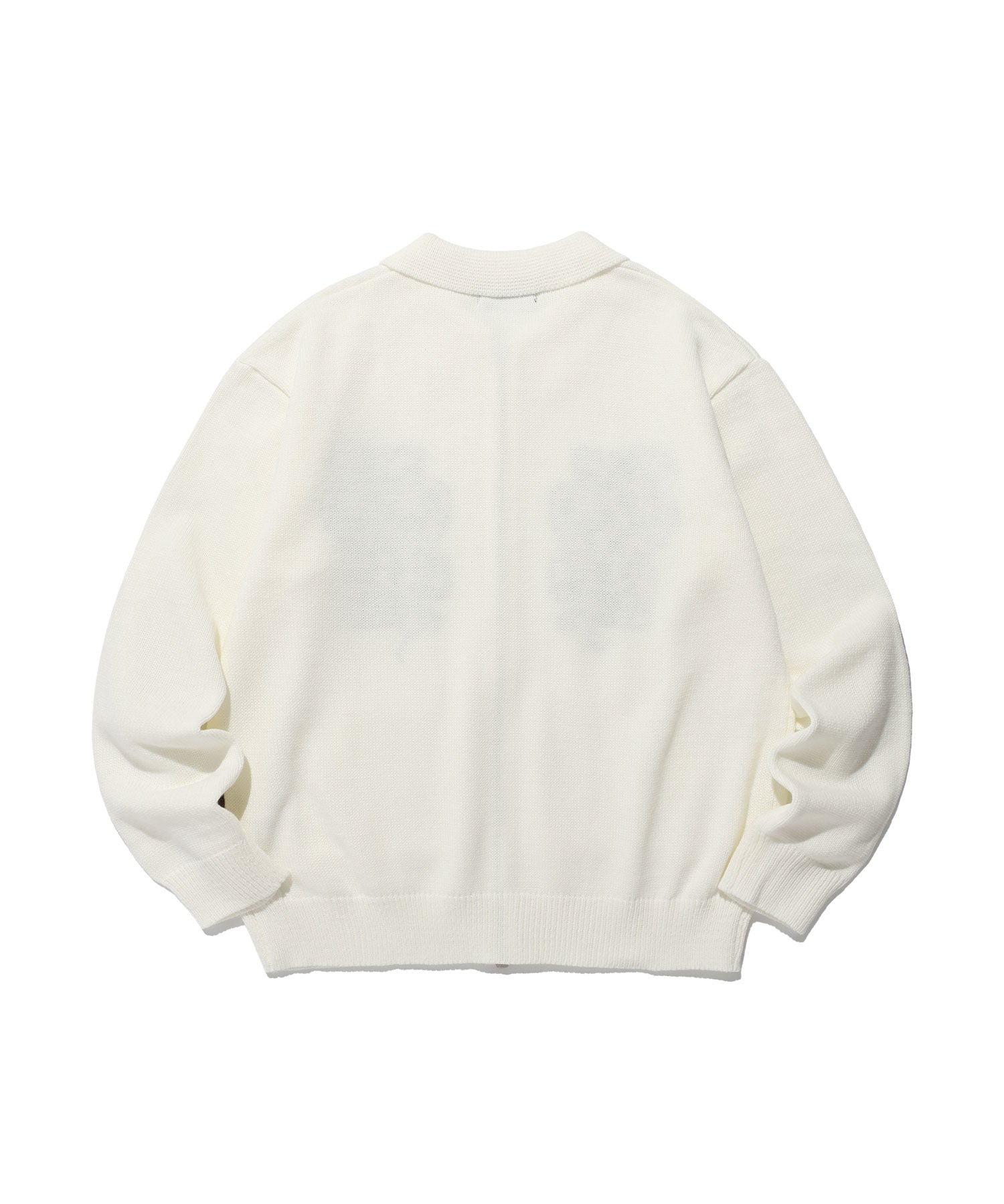 Nice Ghost Club Dancing Skeletons Zip Polo Knit