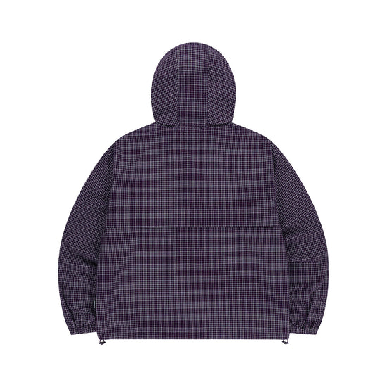 Mahagrid Check Windbreaker in Purple