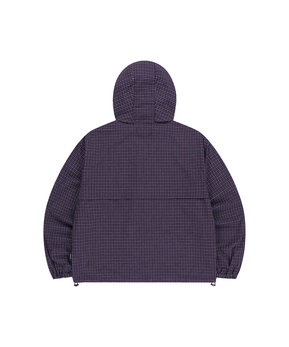 Mahagrid Check Windbreaker in Purple