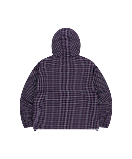 Mahagrid Check Windbreaker in Purple