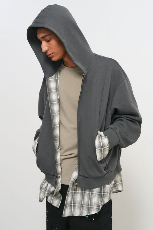 General Idea Unisex Shirt Layered Hoodie Zip-Up