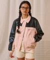Bitter Cells Riding Leather Jacket-Pink
