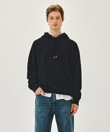 Marithé François Girbaud [REGEN] EMBO CLASSIC LOGO HOODIE navy