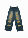 ADLV Damage Stitch Washing Denim Pants