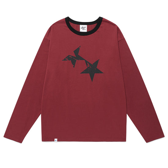 Cavish TWIN STAR LS TEE[BURGUNDY]