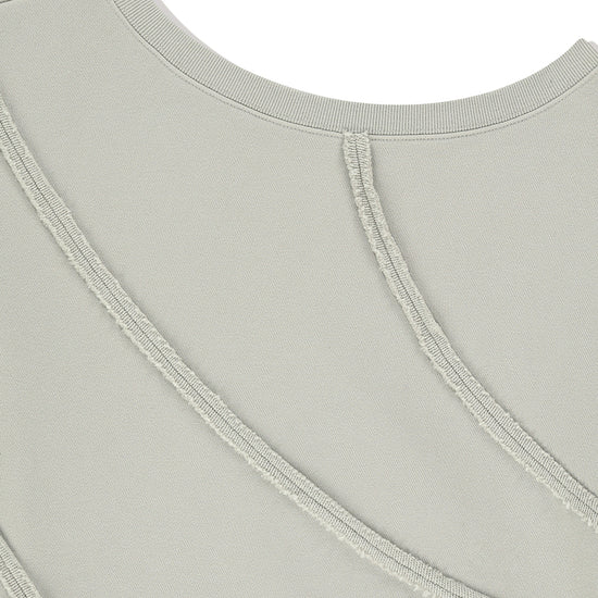 Mahagrid Cut Off One Shoulder Sweatshirt