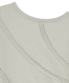 Mahagrid Cut Off One Shoulder Sweatshirt
