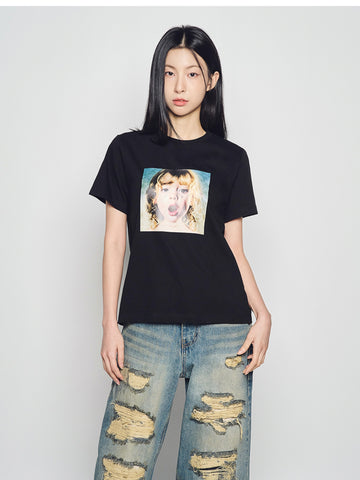 ADLV Woman ADLV Baby Face Jewelry Short Sleeve T-Shirt