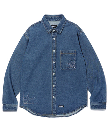 Mahagrid Web Denim Shirt Jacket
