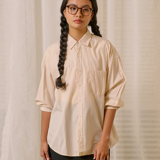 Bitter Cells Angel Stripe Shirt-Pink