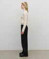 Marithé François Girbaud Women's Straight Fit Raw Denim Pants Black