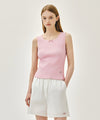 Marithé François Girbaud W LACE DETAIL SLEEVELESS