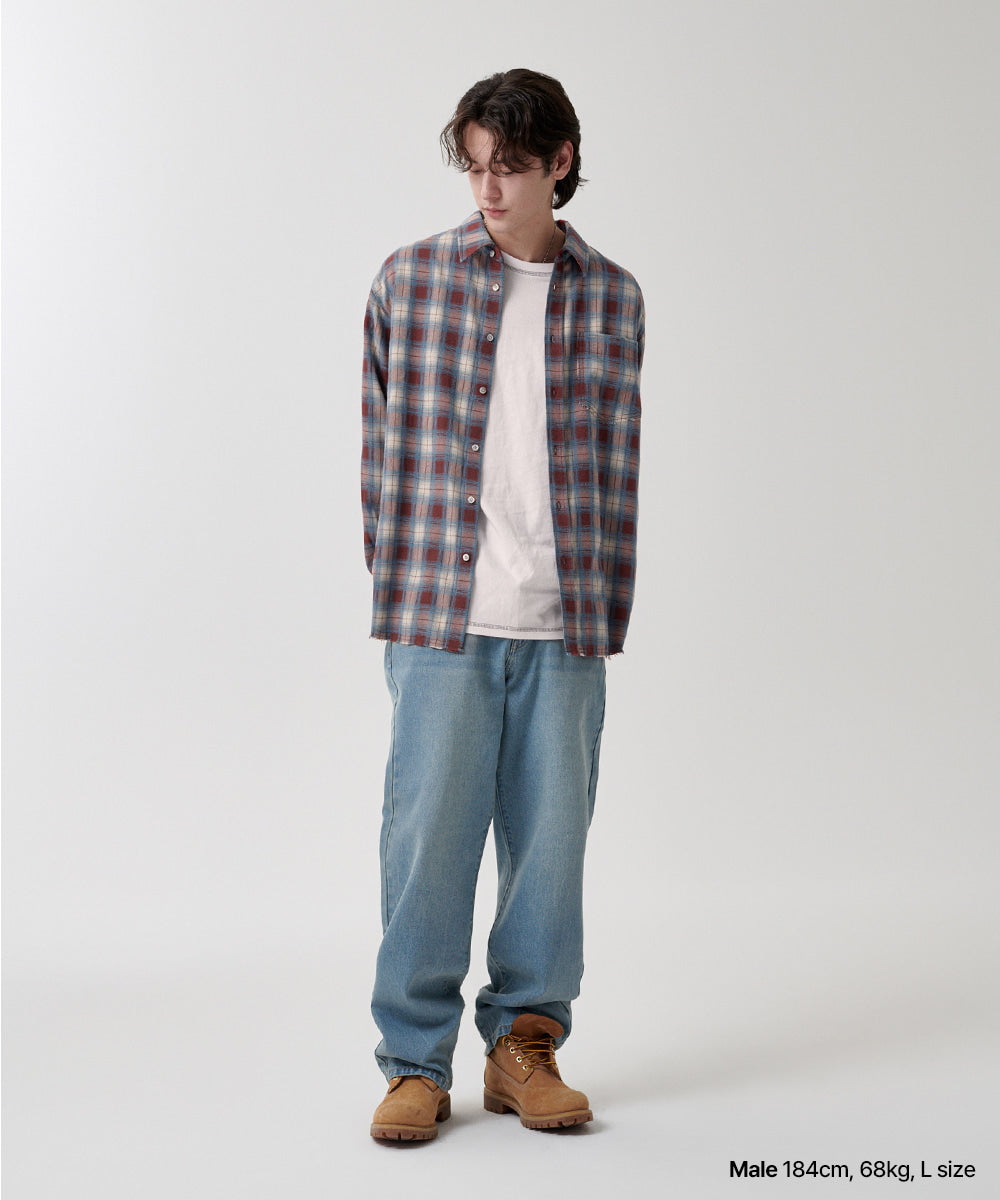 Mahagrid Raw Cut Ombre Shirt