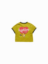 ADLV Woman Tennis AC Bear Crop Short Sleeve Ringer T-Shirt