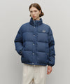 Marithé François Girbaud Classic Logo Denim Down Jacket Dark Blue
