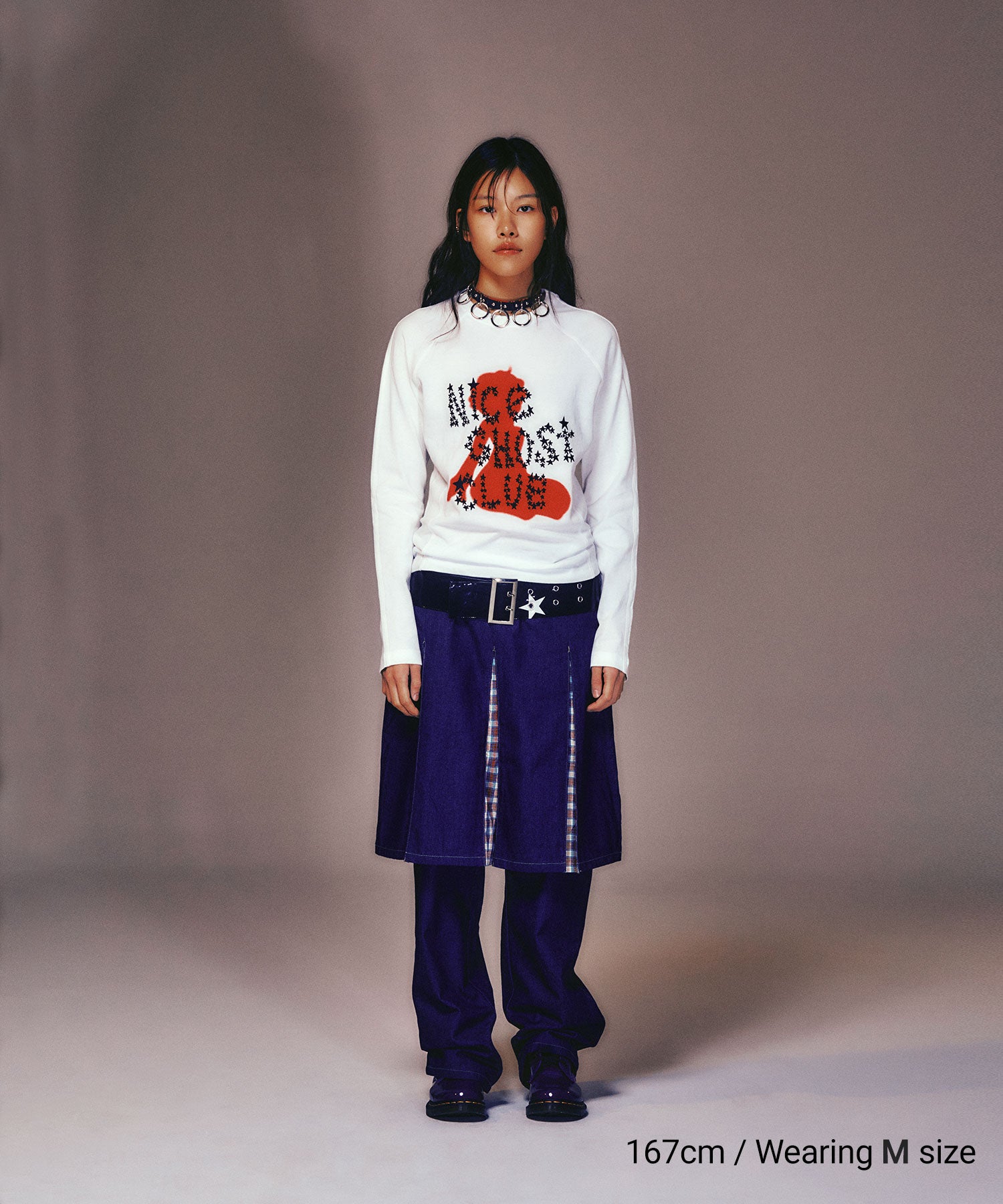 Nice Ghost Club Star Logo Slim Long Sleeve Tee