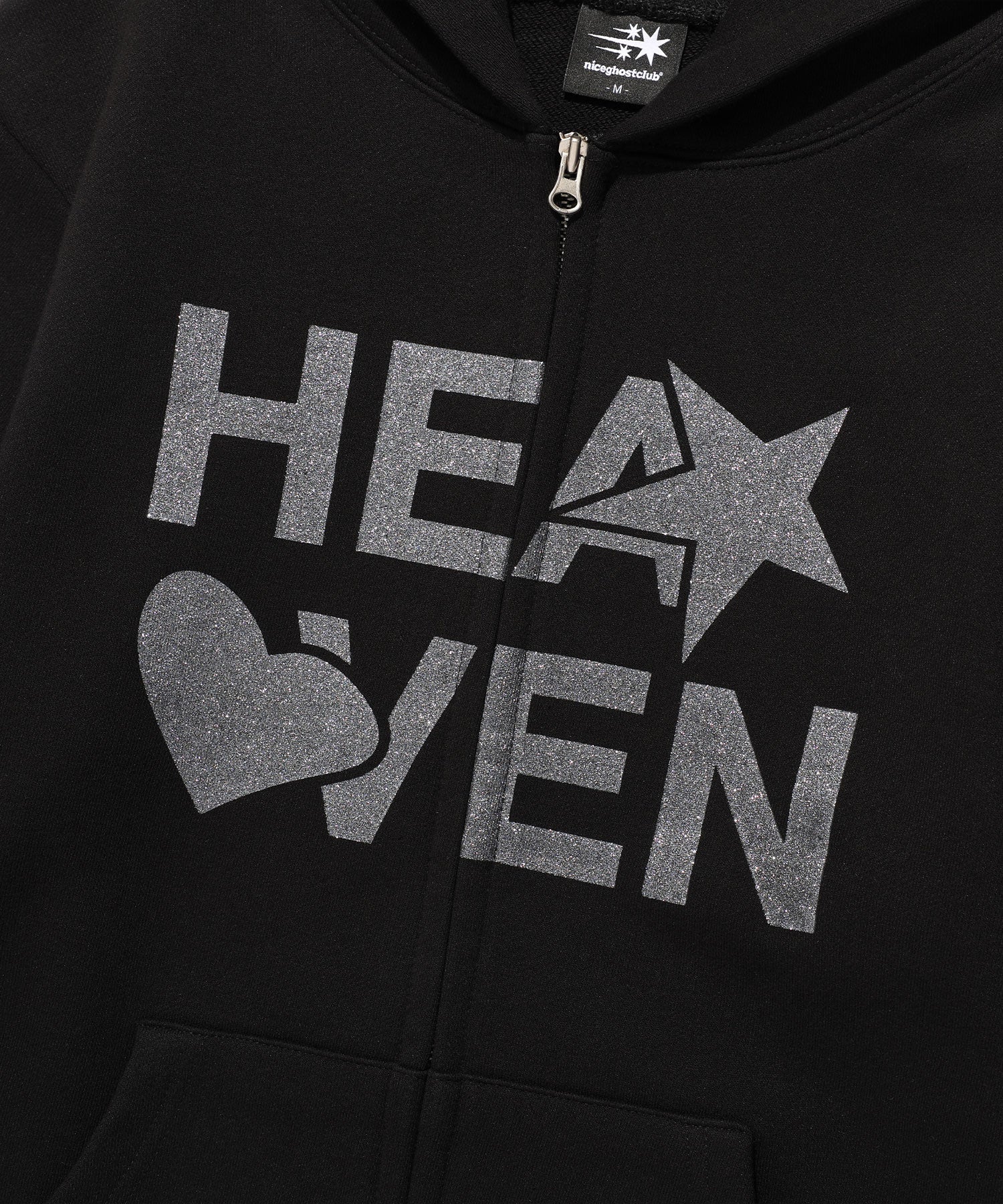 Nice Ghost Club Heaven Hoodie Zip Up [Black]