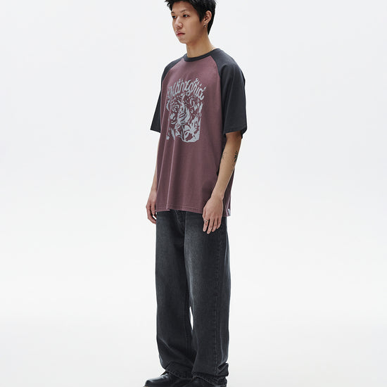 Mahagrid Rose Raglan Tee
