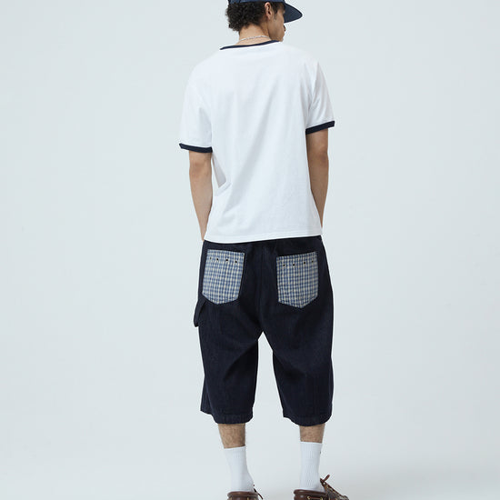 Mahagrid Bermuda Check Pocket Denim Short [Indigo]