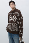 General Idea UNISEX High Neck Nordic Zip-Up Cardigan