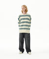 Mahagrid Hairy Stripe Knit Sweater