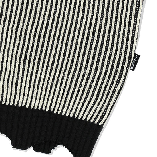 Mahagrid CUTTING CONTRAST HALF ZIP-UP KNIT