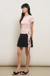 General Idea WOMAN Mesh Trim One Shoulder T-Shirt