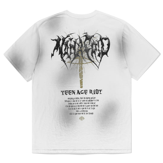 Mahagrid TEEN AGE RIOT WASHED TEE [WHITE]