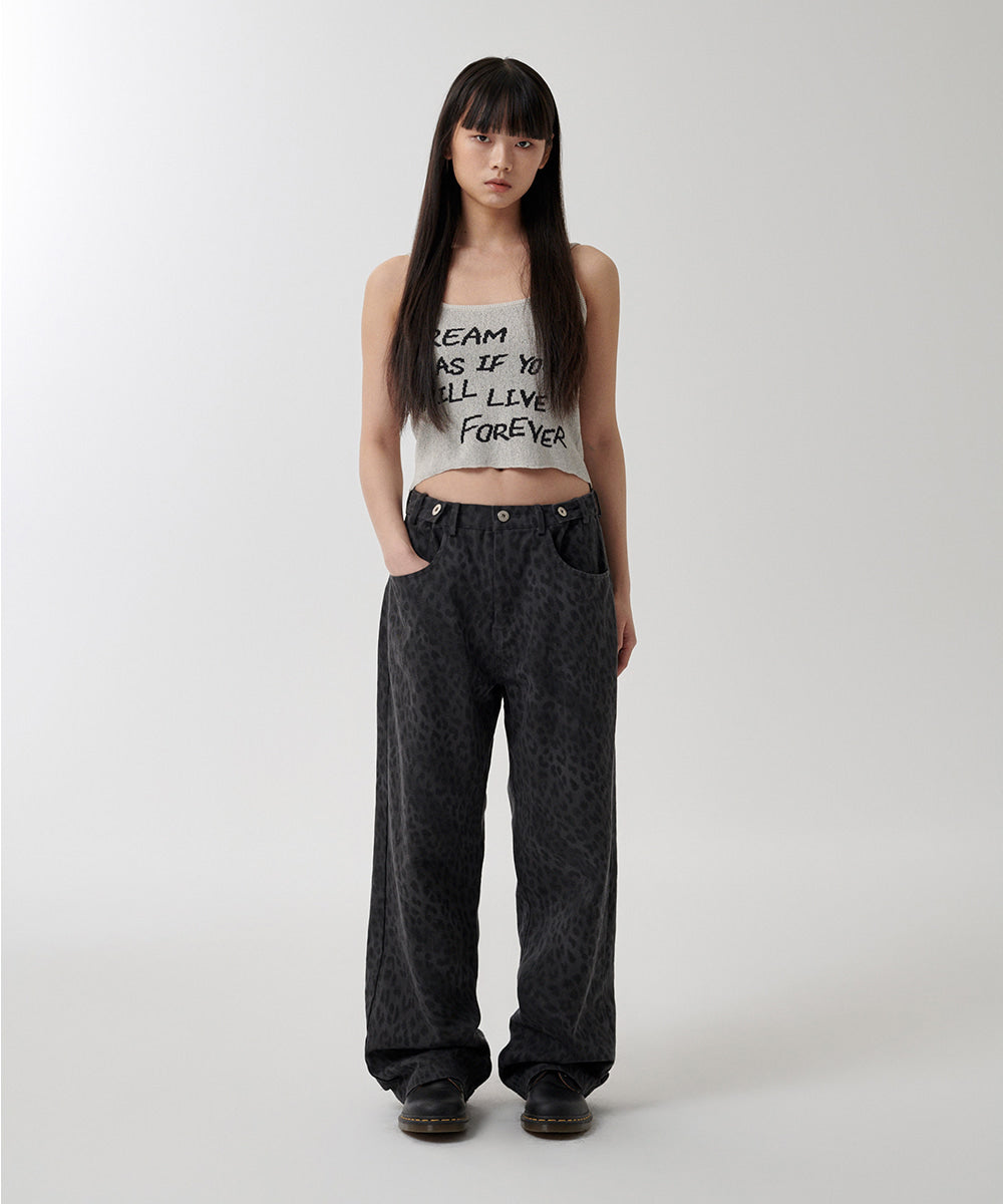 Mahagrid Lettering Sleeveless Knit