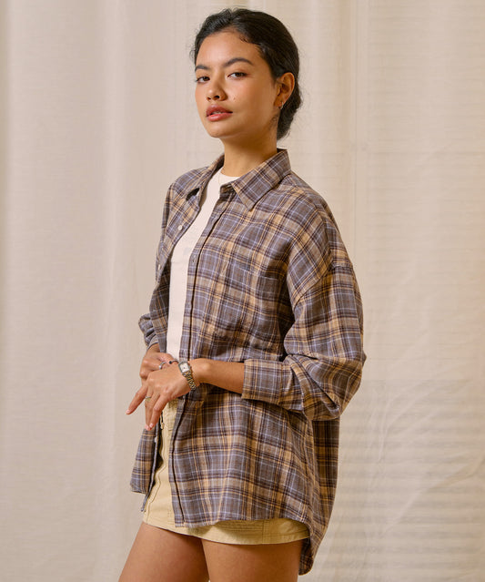 Bitter Cells Pop Overfit Check Shirt