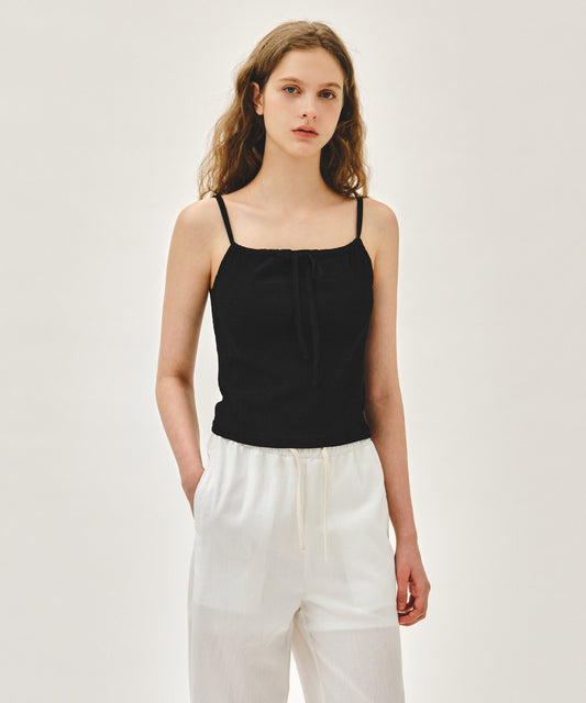 Marithé François Girbaud W CRINKLE SLEEVELESS + CARDIGAN SET