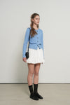 General Idea WOMAN GNRL Signature Superfine Wool Cable Cardigan [Light Grey]