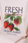 General Idea WOMAN Food Market Artwork Short Sleeve T-Shirt [OLIVE]
