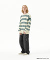Mahagrid Hairy Stripe Knit Sweater