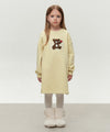 Marithé François Girbaud Kids Bear Classic Logo Sweat Dress (Brushed) Light Yellow