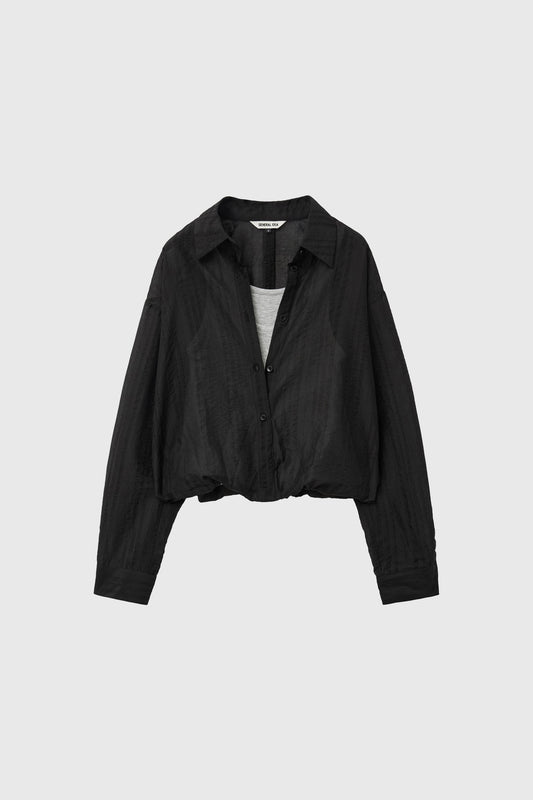 General Idea WOMAN Summer Sheer Layered Blouson Shirt