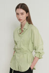 General Idea WOMAN Belted Pintuck Shirt