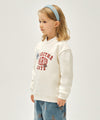 Marithé François Girbaud Kids Logo Patch Graphic Sweatshirt Ivory