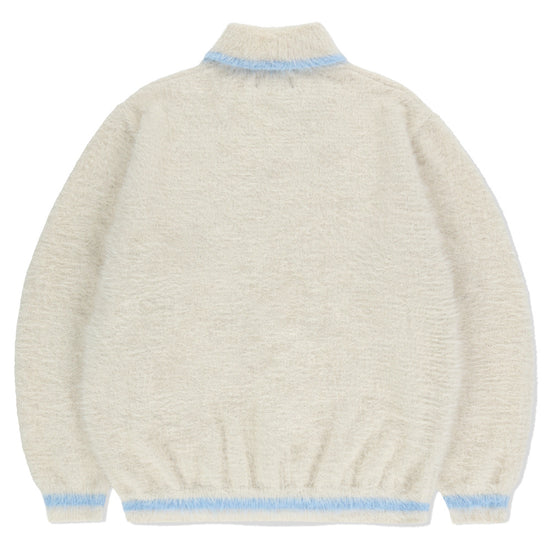 Mahagrid Hairy Collar Knit