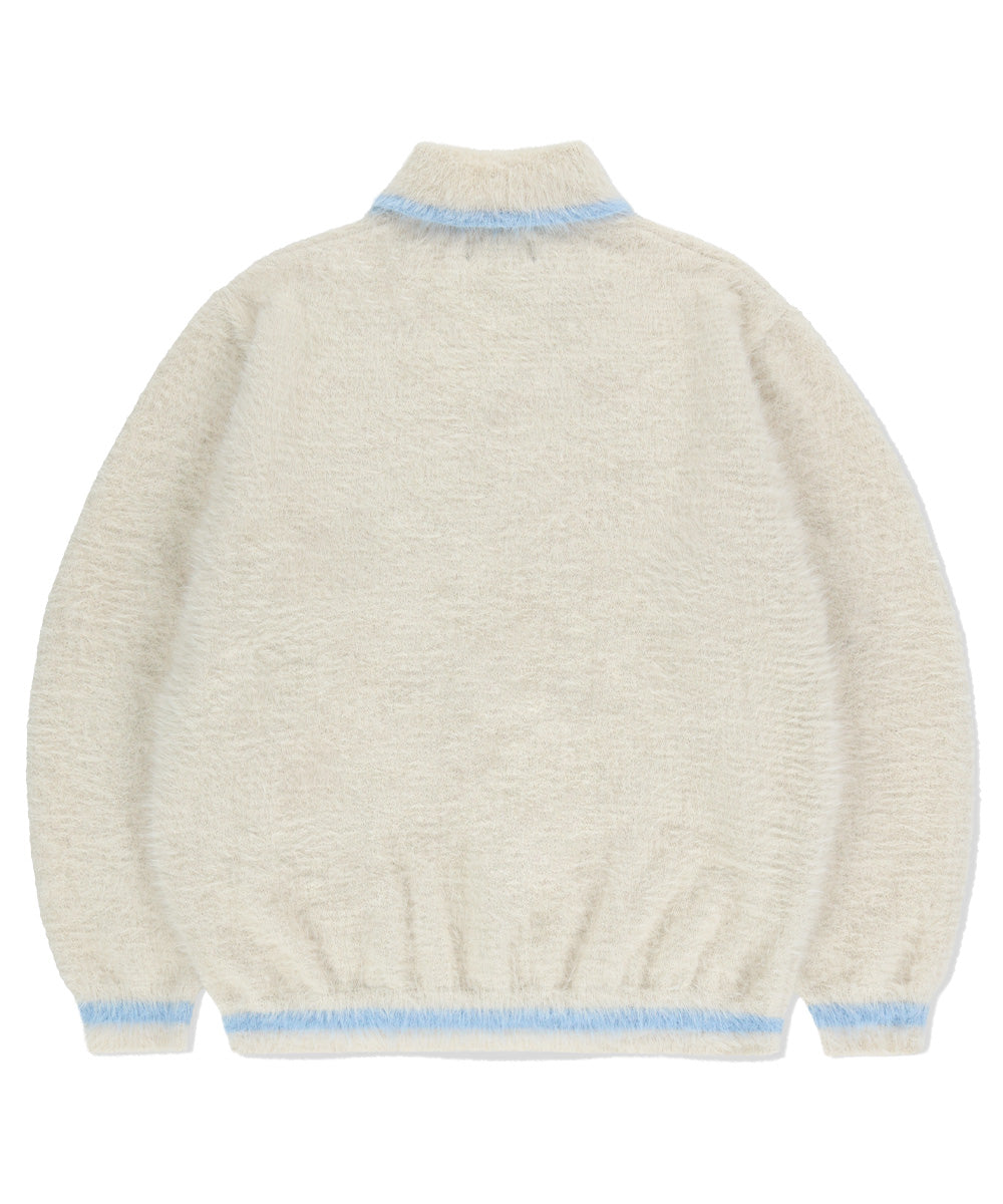 Mahagrid Hairy Collar Knit
