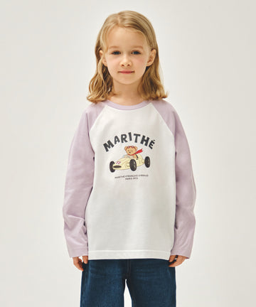 Marithé François Girbaud Kids Bear Raglan Long Sleeve Tee