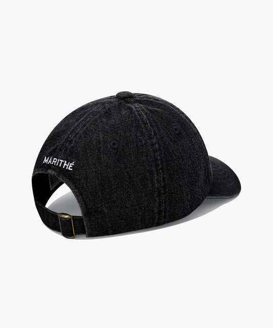 Marithé François Girbaud Doodle Bear Cap Washed Black